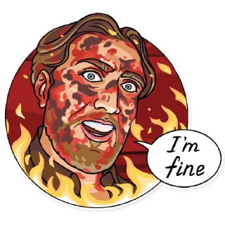 😅-Nicolas Cage, Telegram Sticker