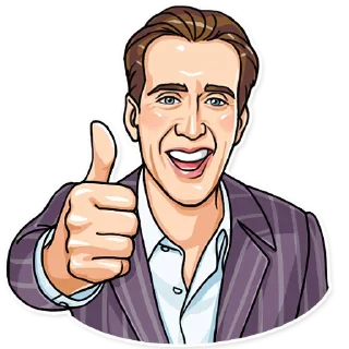 👍-Nicolas Cage, Telegram Sticker