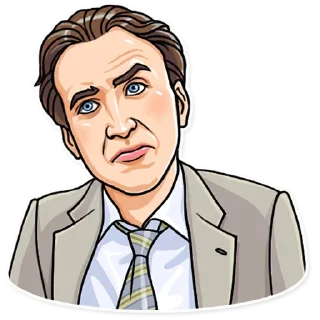 🤔-Nicolas Cage, Telegram Sticker