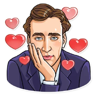 🥰-Nicolas Cage, Telegram Sticker