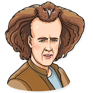 😑-Nicolas Cage, Telegram Sticker