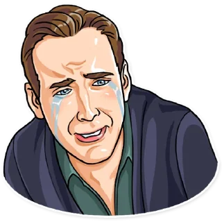 😭-Nicolas Cage, Telegram Sticker
