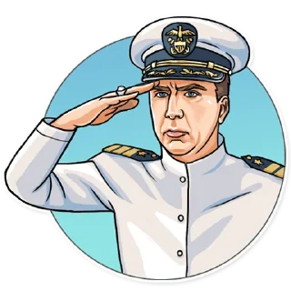 👨‍✈️-Nicolas Cage, Telegram Sticker