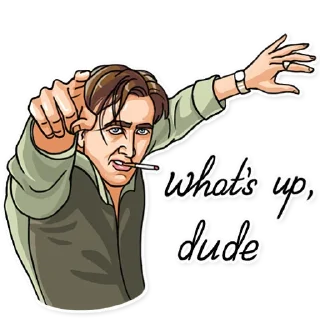 👋-Nicolas Cage, Telegram Sticker