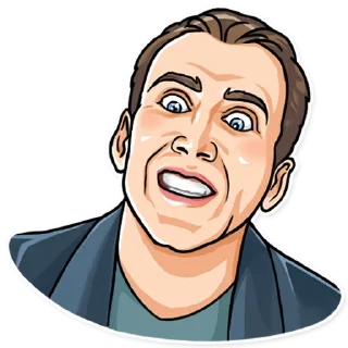 😬-Nicolas Cage, Telegram Sticker