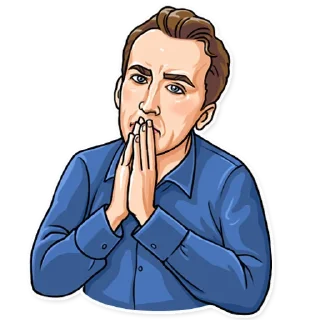 🙏-Nicolas Cage, Telegram Sticker