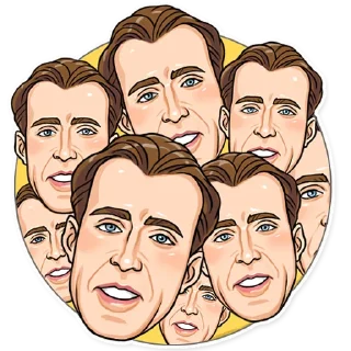 🙃-Nicolas Cage, Telegram Sticker