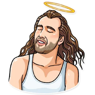 😇-Nicolas Cage, Telegram Sticker