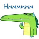 🤔-Croco, Telegram Sticker