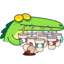 ☕️-Croco, Telegram Sticker