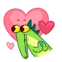 😍-Croco, Telegram Sticker