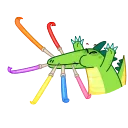 🥳-Croco, Telegram Sticker