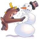 ⛄-Mr. Deer, Telegram Sticker