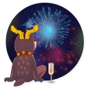 🎆-Mr. Deer, Telegram Sticker