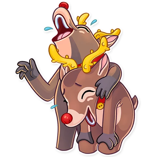 Mr. Deer, telegram sticker