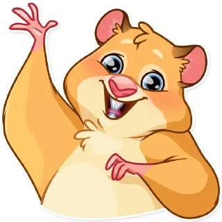 👋-Mr. Hamster, Telegram Sticker