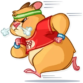 🏃‍♀️-Mr. Hamster, Telegram Sticker