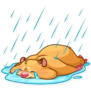 😭-Mr. Hamster, Telegram Sticker