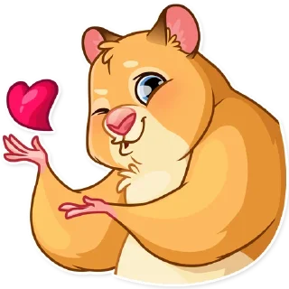 😘-Mr. Hamster, Telegram Sticker
