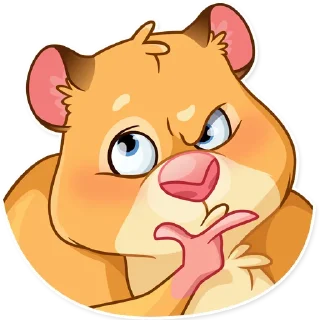 🤔-Mr. Hamster, Telegram Sticker