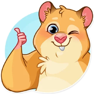 👍-Mr. Hamster, Telegram Sticker