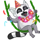 🥳-Mr. Lemur, Telegram Sticker