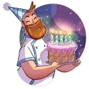 🎂-Mr. Ponch, Telegram Sticker