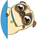 👋-Mr. Pug, Telegram Sticker