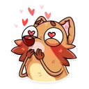 😍-Mr. Raccoon, Telegram Sticker