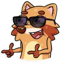 😎-Mr. Raccoon, Telegram Sticker