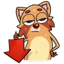 ⬇️-Mr. Raccoon, Telegram Sticker