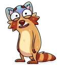 😨-Mr. Raccoon, Telegram Sticker