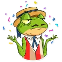 🎉-Mr. Ribbit, Telegram Sticker