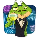 🍷-Mr. Ribbit, Telegram Sticker