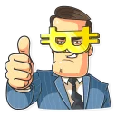 👍-Mr. Trader, Telegram Sticker