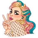 ✌️-Lady Gaga, Telegram Sticker