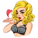 😘-Lady Gaga, Telegram Sticker