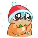 🥶-Gingerbread Man, Telegram Sticker