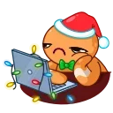 😪-Gingerbread Man, Telegram Sticker