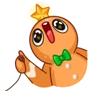 🤩-Gingerbread Man, Telegram Sticker