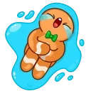 😭-Gingerbread Man, Telegram Sticker
