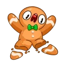 😨-Gingerbread Man, Telegram Sticker