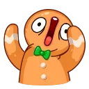 😱-Gingerbread Man, Telegram Sticker