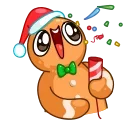 🥳-Gingerbread Man, Telegram Sticker