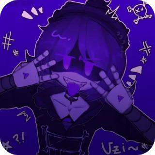 🌟-†Uzi! Color!† | @yaroslavanr :: @fStikBot, Telegram Sticker