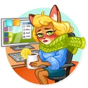 🤒-Muri The Secretary, Telegram Sticker