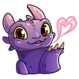 😘-Toothless, Telegram Sticker