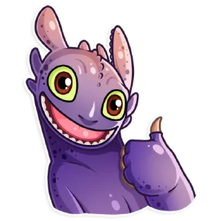 👍-Toothless, Telegram Sticker