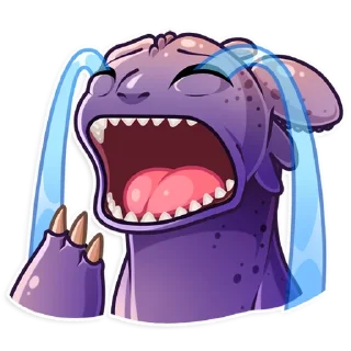 😭-Toothless, Telegram Sticker