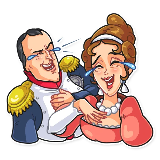 Napoleon et Josephine, telegram sticker